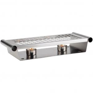 Подогреватель для блюд , 2-конфорочный, матовый полированный Aps, Edelstahlfarben