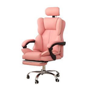 Игровое кресло Insdea HDA022 розовое с подставкой для ног