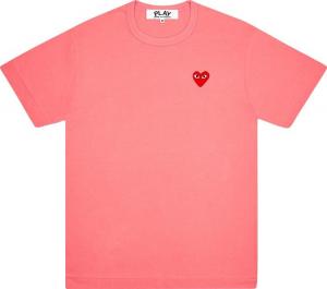 Футболка Comme des Garçons PLAY Pastelle Red Emblem T-Shirt 'Pink', розовый