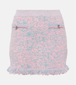 Твидовая мини-юбка Rabanne, розовый