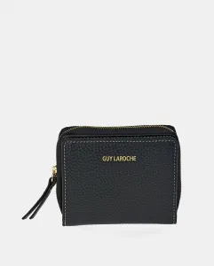 Небольшой женский кошелек с застежкой-молнией, изготовленный из мягкой кожи Guy Laroche, черный