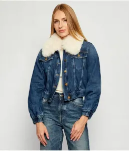 Джинсовая куртка BEATO cropped fit Pinko, синий