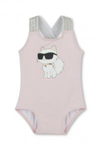 Детский купальник цельнокроеный Karl Lagerfeld, розовый