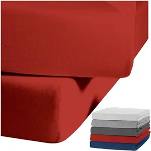 Простыня фланелевая на резинке JACK by Kaeppel с эластичными краями, хлопок, 90x190-100x200 / 140-160x200 / 180-200x200 см, цвет: красный, размер: 180x200 см Jack