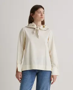 Женская блузка с элементом съемного платка Yerse, светло-бежевый