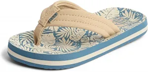 Детские пляжные шлепанцы REEF Kids Ahi для детей любого пола, мягкая амортизирующая стелька, водоотталкивающие, синий