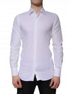 Белая хлопковая формальная мужская рубашка GOLD Dolce & Gabbana