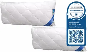 Подушка из микрофибры Jekatex "Подушка с чехлом из микрофибры протестирована Институтом Хоэнштайна на антибактериальные свойства*" 80х80 см, белый