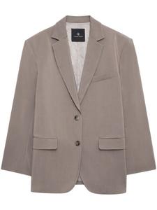 ANINE BING однобортный жакет оверсайз Quinn, серый