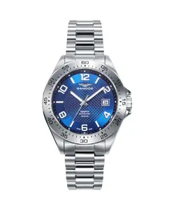 Мужские спортивные часы со стальным корпусом и браслетом Sandoz, серебряный