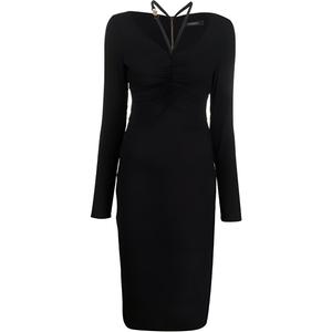 VERSACE FANSIZHE FW22 платье с длинными рукавами женское black