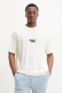 Хлопковая футболка Hugo Blue, бежевый