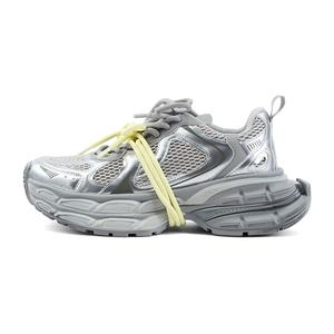 Низкие массивные кроссовки женские CENTRAL&KITTY, Silver Yellow