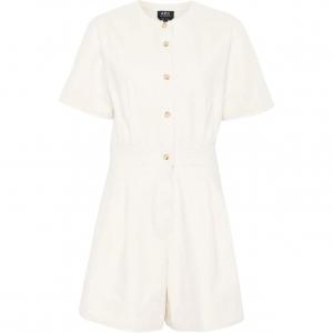 A.P.C Боди для женщин белое с круглым вырезом и прямым кроем