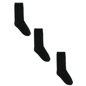 Детские хлопковые носки в рубчик для школьной формы (упаковка из 3 шт.) Jefferies Socks, черный