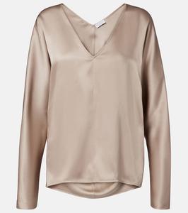 Шёлковая блузка Brunello Cucinelli, Light Taupe