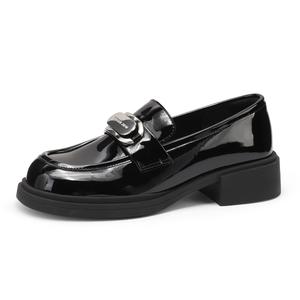 FMM Лоферы женские, черные/бордовые