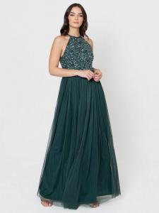 Макси-платье с отложным воротником Maya Deluxe, цвет Emerald