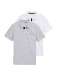 Футболка TOM TAILOR, Light grey/White