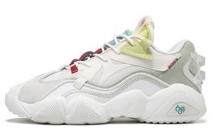 State Pole 6371 Кроссовки женские средней высоты, бежевые/фруктово-зеленые Peak