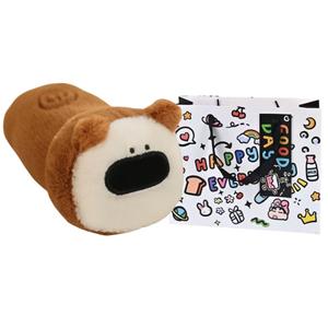 Плюшевый кулон-брелок в виде щенка с большим носом и фонариком, высота 10см Love of wormwood, Brown+Shopping Bag