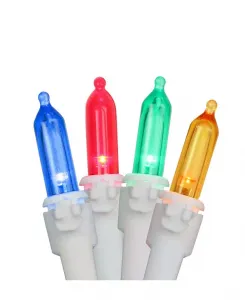 Набор из 100 разноцветных светодиодных мини-гирлянд с шагом 4 дюйма - белый провод Northlight, multi