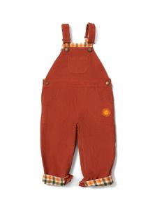 Комбинезон из органического вельвета на подкладке оранжевого цвета Little Green Radicals