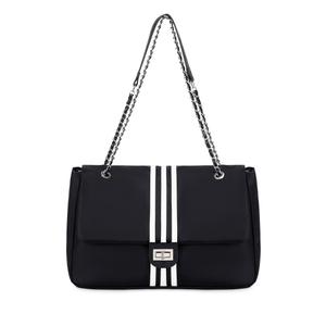 Сумка хобо через плечо из нейлона женская черно-белая/черно-серая UNITE STAR, черно-серая и 136 серебристый