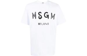 Футболка из хлопка с логотипом MSGM, белый