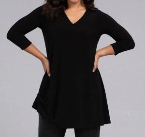 Драматическая туника в черном цвете Sympli, черный