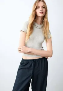 Футболка с принтом для подростков Mango Kids, Grey