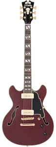 Электрогитара D'Angelico Deluxe Mini DC Satin Trans Wine w/Case