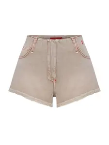 Выцветшие супермини-шорты PCFG, светло-бежевый