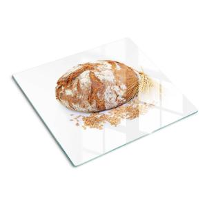 Стеклянная тарелка 60x52 см. Хлеб и пшеница TULUP, коричневый