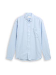 TOM TAILOR DENIM Рубашка на пуговицах комфортного кроя в светло-голубом цвете