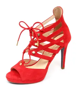 Джинсовые сандалии, изготовленные в Италии. Trussardi, красный