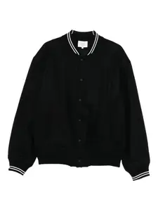 Куртка на пуговицах с ребристыми отделками Maison Kitsuné, черный