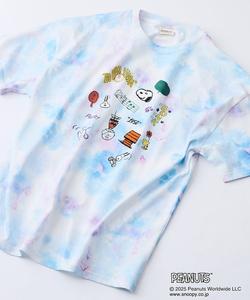 Футболка унисекс свободного кроя со спущенными плечами PEANUTS, фиолетовая