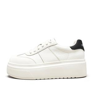 YEARCON Женские скейтерские кеды лоу топ бежево-черные, цвет Beige/Black