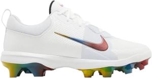 Бутсы для бейсбола Nike Force Trout 9 Pro MCS (FZ8644-100, белый/фантомный/черный/королевский пульс), White/Rainbow