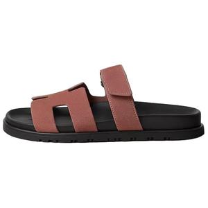 HERMES Тапочки-слайды Chypre Slide женские красные