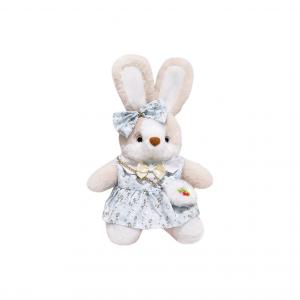 Флисовая кукла Кролик в цветочной юбке высотой 35 см FANNIKEER, синий