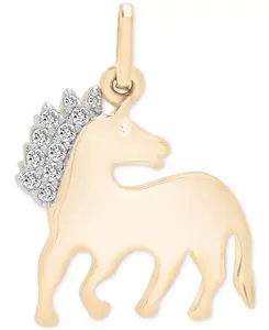 Подвеска с китайским знаком зодиака и бриллиантами (1/20 карата) из 10-каратного золота, эксклюзивно в Macy's Wrapped, horse