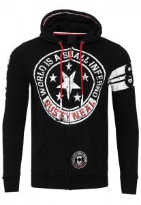 Толстовка с капюшоном на молнии Rusty Neal Zip-Up Hoodie, черный