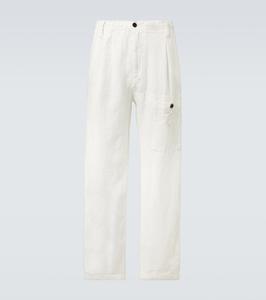 Льняные брюки-карго C.P. Company, Gauze White