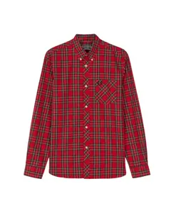 Рубашка из поплина в клетку Fred Perry, красный