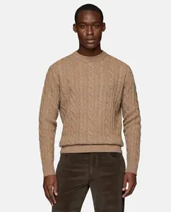 Мужской шерстяной свитер с длинными рукавами Boggi Milano, цвет Topo