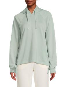 Толстовка с капюшоном из хлопковой смеси с завязками на манжетах Andrew Marc, цвет Jade