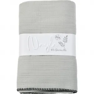 Покрывало для дома Nayla с декоративным оверлочным стежком, хлопок, однотонное Done., Stone