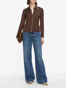 Облегающая базовая рубашка коричневого цвета Frame